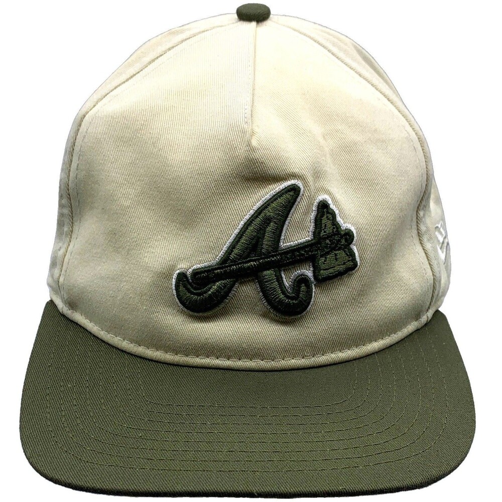 New Era Atlanta Braves 2021 World Series Hat Cap Beige/Green One Size MLB